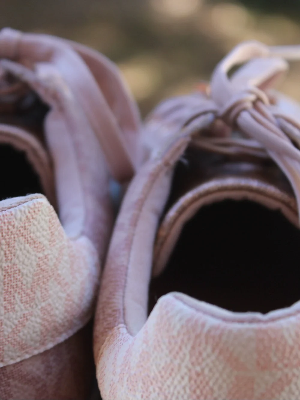Michael Kors Blush Pink Low-Top Sneakers with Gold MK Accents